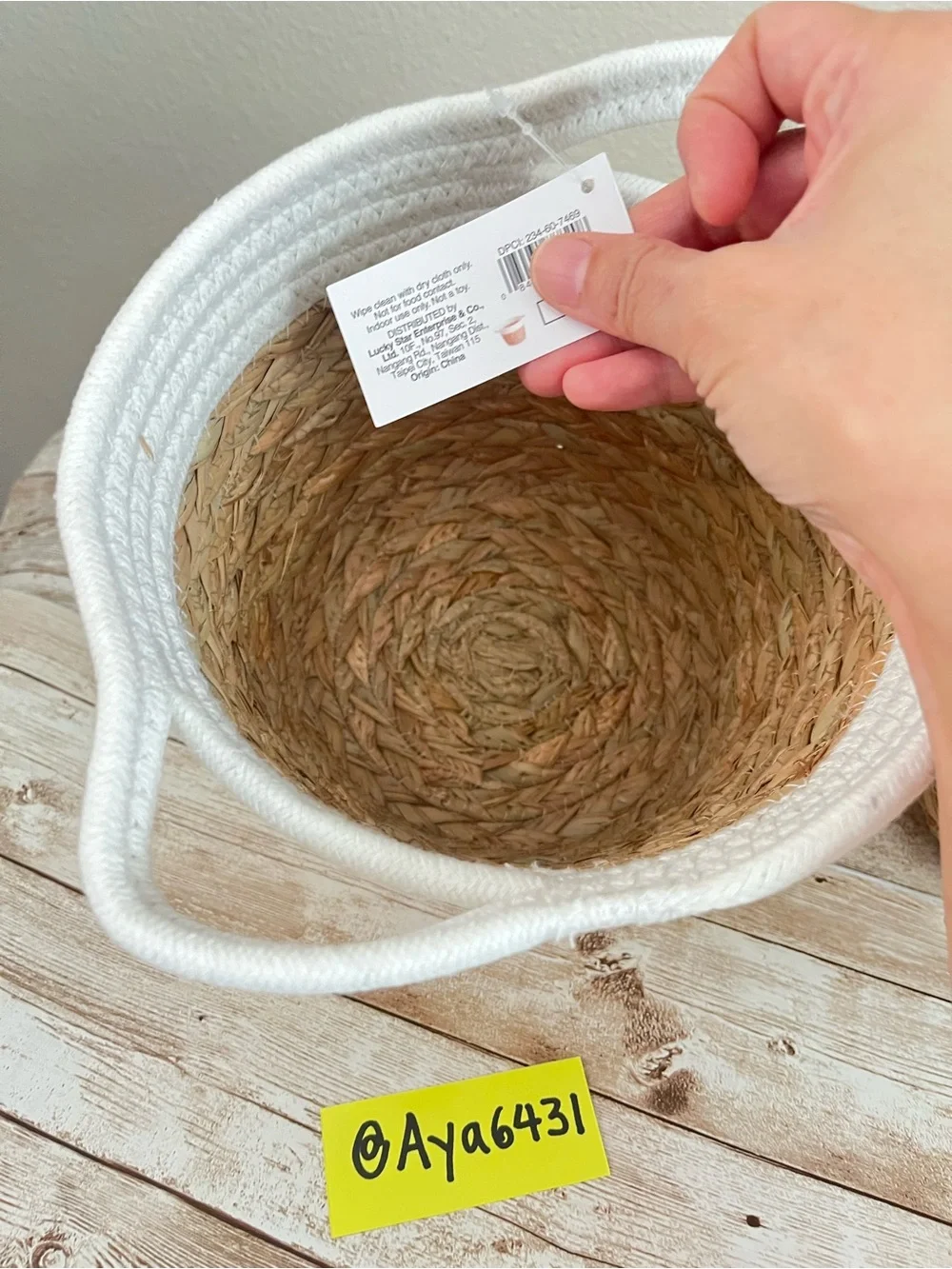 Target Bullseye Rope and Woven Basket Tall Set of 2🌸